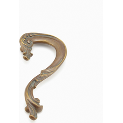 French Court 3-1/2 Inch Center to Center Monticello Brass Cabinet Pull