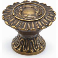 Swans 1-1/4 Inch Diameter Dark Italian Antique Cabinet Knob