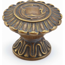 Swans 1-1/4 Inch Diameter Monticello Brass Cabinet Knob