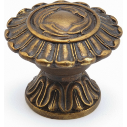 Swans 1-1/2 Inch Diameter Dark Italian Antique Cabinet Knob