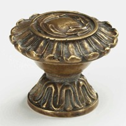Swans 1-1/2 Inch Diameter Monticello Brass Cabinet Knob