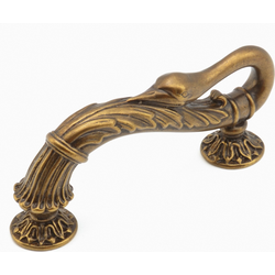 Swans 3 Inch Center to Center Dark Italian Antique Cabinet Pull