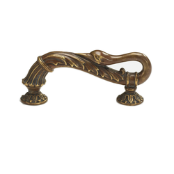 Swans 5 Inch Center to Center Monticello Brass Cabinet Pull