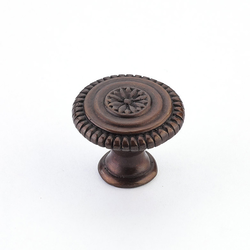 Sonata 1-5/16 Inch Diameter Dark Antique Bronze Cabinet Knob