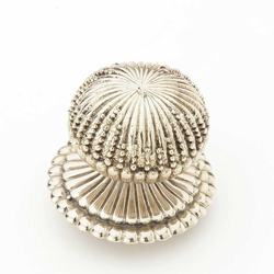 Sonata 1-1/4 Inch Diameter White Brass Cabinet Knob