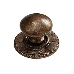 Sunburst 1-1/4 Inch Diameter Highlighted Bronze Cabinet Knob