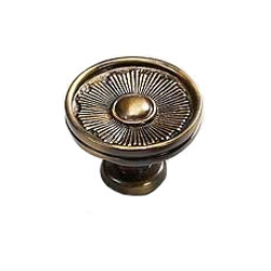 Sunburst 1-3/8 Inch Diameter Estate Dover Cabinet Knob