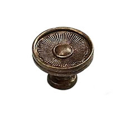 Sunburst 1-3/8 Inch Diameter Highlighted Bronze Cabinet Knob