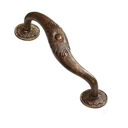 Sunburst 5 Inch Center to Center Highlighted Bronze Cabinet Pull