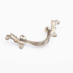 French Court 3-1/2 Inch Center to Center Monticello Silver Cabinet Pull