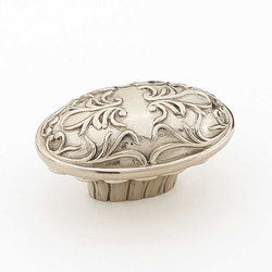 Cantata 2 Inch Diameter White Brass Cabinet Knob