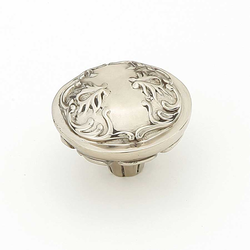 Cantata 1-1/4 Inch Diameter White Brass Cabinet Knob
