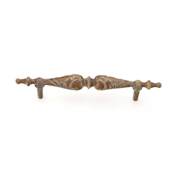 Cantata 5 Inch Center to Center Monticello Brass Cabinet Pull