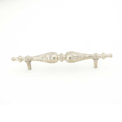 Cantata 5 Inch Center to Center White Brass Cabinet Pull