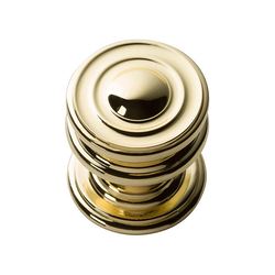 Campaign Knob 1-1/4 inch Diameter Polished Brass