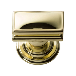 Campaign Knob 1-1/2 inch Long Polished Brass