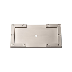 Campaign L Bracket Backplate 3-11/16 inch Long Brushed Nickel