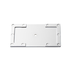 Campaign L Bracket Backplate 3-11/16 inch Long Polished Chrome