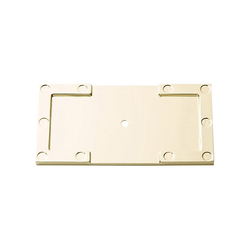 Campaign L Bracket Backplate 3-11/16 inch Long Polished Brass