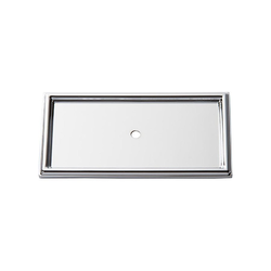 Campaign Rope Backplate 3-11/16 inch Long Polished Chrome