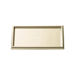 Campaign Rope Backplate 3-11/16 inch Long Polished Brass