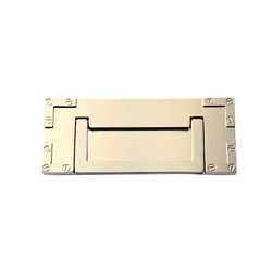 Campaign Drop Pull 3 inch Center to Center Polished Brass