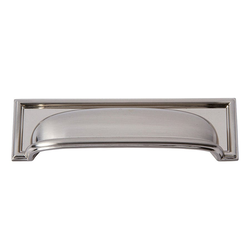 Campaign Rope Cup Pull 3-3/4 inch Center to Center Brushed Nickel