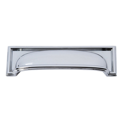 Campaign Rope Cup Pull 3-3/4 inch Center to Center Polished Chrome