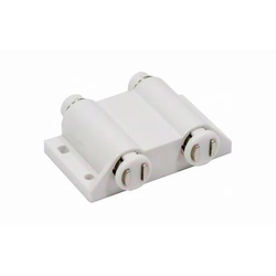 Push to Open 2-Door Magnetic Door Touch Latch, 2-1/4 Inch Width x 1-13/16 Depth, Throw Distance 7/16 Inch, White
