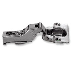  Stainless Steel, Partial 3/8” (9mm) Overlay, Free-Swinging Concealed Hinge, 100-Degree (Mounting Plate Required)
