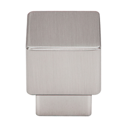 1 Inch Length Sanctuary Tapered Cabinet Knob, Brushed Satin Nickel