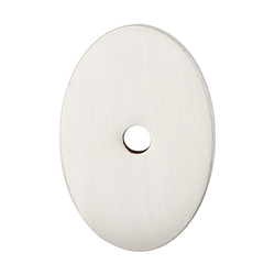 1-1/2 Inch Length Sanctuary Backplate Oval, Brushed Satin Nickel