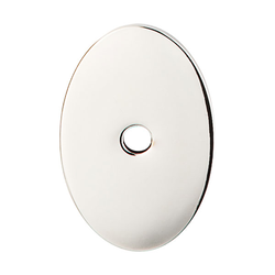1-1/2 Inch Length Sanctuary Backplate Oval, Polished Nickel