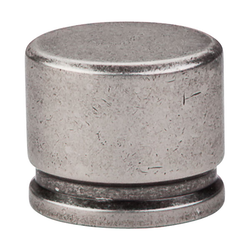1-3/8 Inch Length Sanctuary Oval Cabinet Knob, Pewter Antique