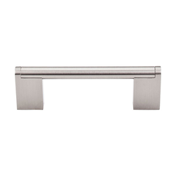 3-3/4 Inch Center to Center Princetonian Bar Pulls, Brushed Satin Nickel