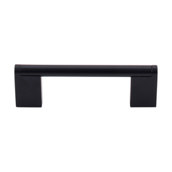 3-3/4 Inch Center to Center Princetonian Bar Pulls, Flat Black