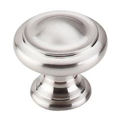 1-1/8 Inch Length Nouveau III Dome Cabinet Knob, Brushed Satin Nickel