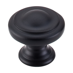 1-1/8 Inch Length Nouveau III Dome Cabinet Knob, Flat Black