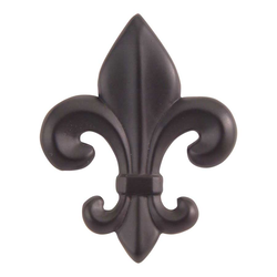 Fleur D'Lis 2-1/4 Inch Diameter Aged Bronze Cabinet Knob