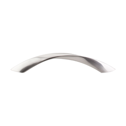 5-1/16 Inch Center to Center Nouveau III Twisted Cabinet Pull, Brushed Satin Nickel