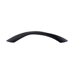 5-1/16 Inch Center to Center Nouveau III Twisted Cabinet Pull, Flat Black