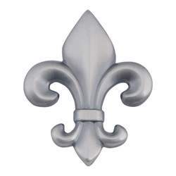Fleur D'Lis 2-1/4 Inch Diameter Pewter Cabinet Knob