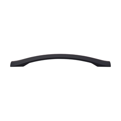 6-1/4 Inch Center to Center Nouveau III Crest Cabinet Pull, Flat Black
