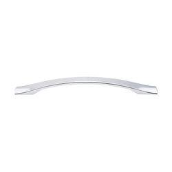 6-1/4 Inch Center to Center Nouveau III Crest Cabinet Pull, Polished Chrome