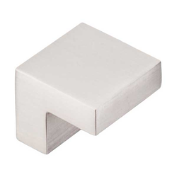 1 Inch Length Asbury Square Cabinet Knob, Brushed Satin Nickel
