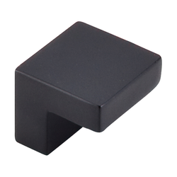 1 Inch Length Nouveau III Square Cabinet Knob, Flat Black
