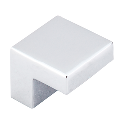1 Inch Length Nouveau III Square Cabinet Knob, Polished Chrome