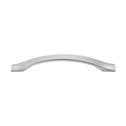 5-1/16 Inch Center to Center Nouveau III Crest Cabinet Pull, Brushed Satin Nickel