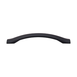 5-1/16 Inch Center to Center Nouveau III Crest Cabinet Pull, Flat Black