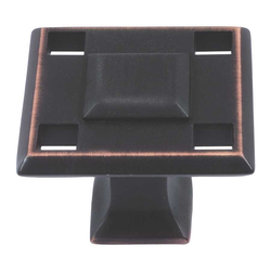 Modern Craftsman 1-5/16 Inch Diameter Venetian Bronze Cabinet Knob